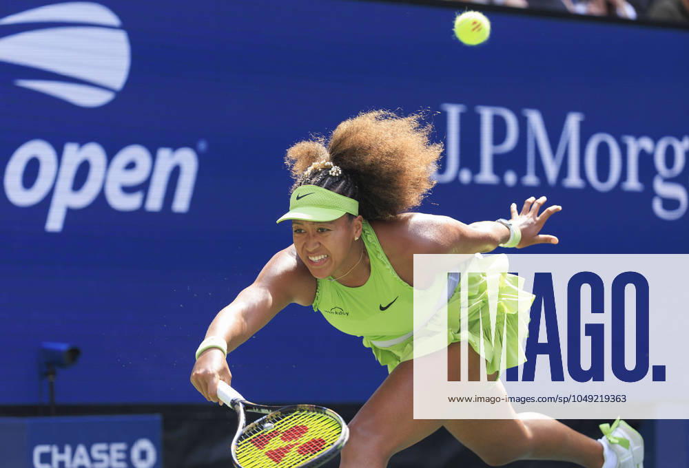 NAOMI OSAKA in action during Day 2 of her match against Ostapenko in the 2024 US Open held at the USTA Billie Jean King National Tennis Center on Tuesday in the Flushing neighborhood of the Queens borough of New York City. Osaka won 6-3 6-2. Flushing Meadows USA - ZUMAp124 20240827_zaa_p124_036