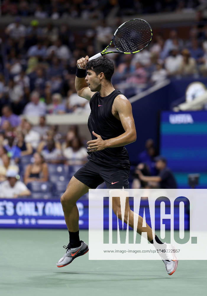 Carlos Alcaraz of Spain in action US Open Championships 2024, Day Two, Flushing Meadows, New York, USA - 27 Aug 2024