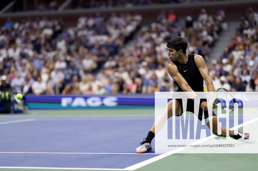 Carlos Alcaraz of Spain in action US Open Championships 2024, Day Two, Flushing Meadows, New York, USA - 27 Aug 2024