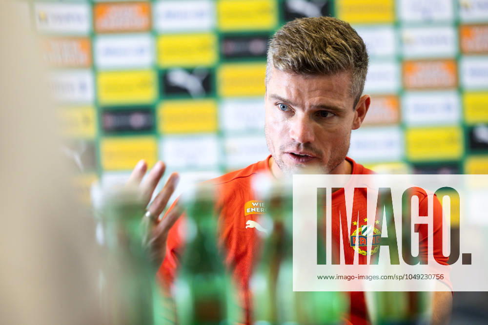 SOCCER - UEFA EL, Rapid vs Braga VIENNA,AUSTRIA,28.AUG.24 - SOCCER - UEFA Europa League, qualification, SK Rapid Wien vs Sporting Club de Braga, preview, press conference, PK, Pressekonferenz Rapid. Image shows . GEPAxpictures Rauthner