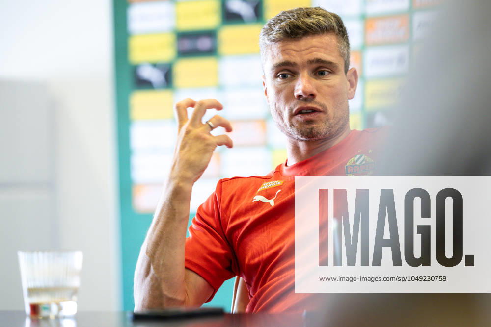 SOCCER - UEFA EL, Rapid vs Braga VIENNA,AUSTRIA,28.AUG.24 - SOCCER - UEFA Europa League, qualification, SK Rapid Wien vs Sporting Club de Braga, preview, press conference, PK, Pressekonferenz Rapid. Image shows . GEPAxpictures Rauthner