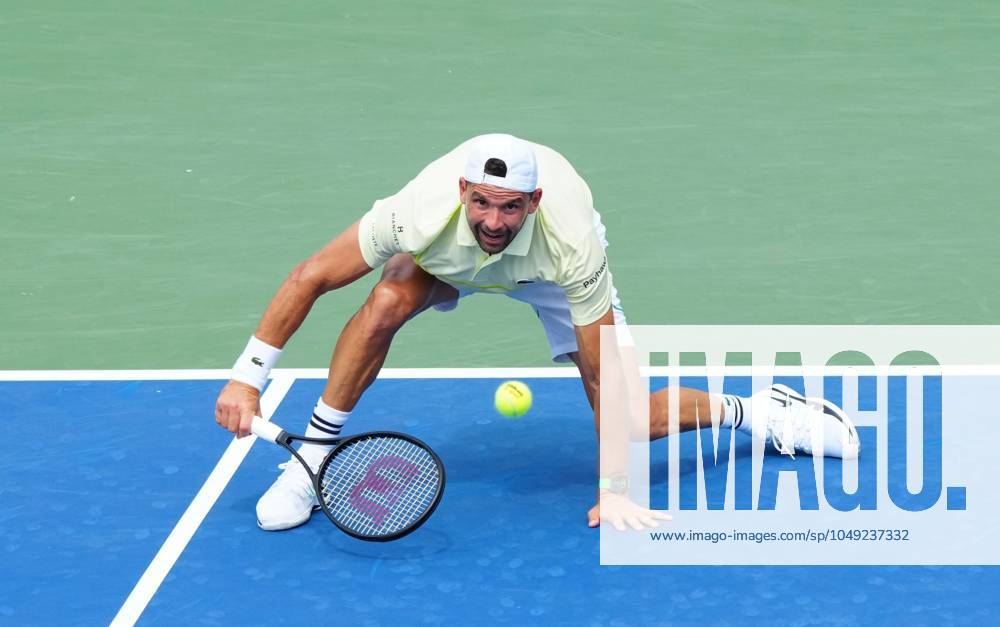 Grigor Dimitrov in second round action US Open Championships 2024, Day Three, Flushing Meadows, New York, USA - 28 Aug 2024