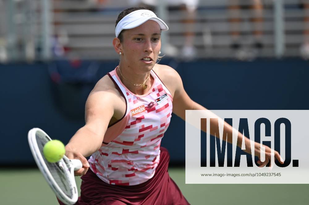 Elise Mertens of Belgium plays against Aija Tomljanovic of Australia during the Women s Single s round two of the U.S. Open tennis tournament at USTA Billie Jean King National Tennis Center, New York, NY, August 28, 2024. (Photo by Anthony Behar Sipa USA) ANTHONYxBEHAR x0757553125stx