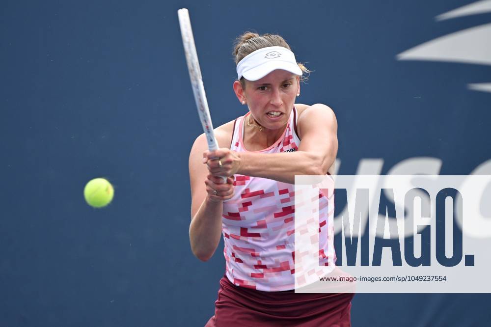 Elise Mertens of Belgium plays against Aija Tomljanovic of Australia during the Women s Single s round two of the U.S. Open tennis tournament at USTA Billie Jean King National Tennis Center, New York, NY, August 28, 2024. (Photo by Anthony Behar Sipa USA) ANTHONYxBEHAR x0757553139stx