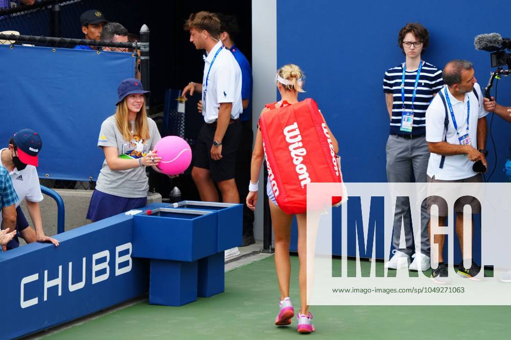 Katie Boulter leaves court 5 after her second round defeat US Open Championships 2024, Day Four, Flushing Meadows, New York, USA - 29 Aug 2024
