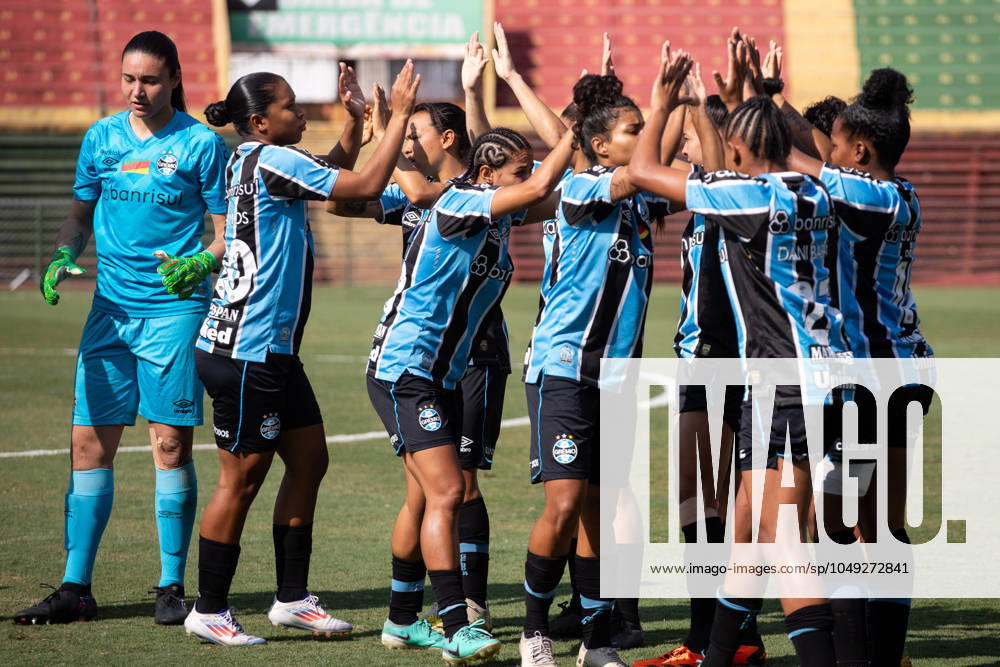 São Paulo x Grêmio Feminino SÃO PAULO, SP - 29.08.2024: SÃO PAULO X GRÊMIO FEMININO - Grêmio squad during the match between São Paulo and Grêmio, valid for the quarter-finals of the Brazilian Women& 39;s Football Championship and held on the afternoon of this Thursday (29) at the Canindé Stadium in São Paulo, SP. (Photo: Rodilei Morais Fotoarena) x2602327x RodileixMorais