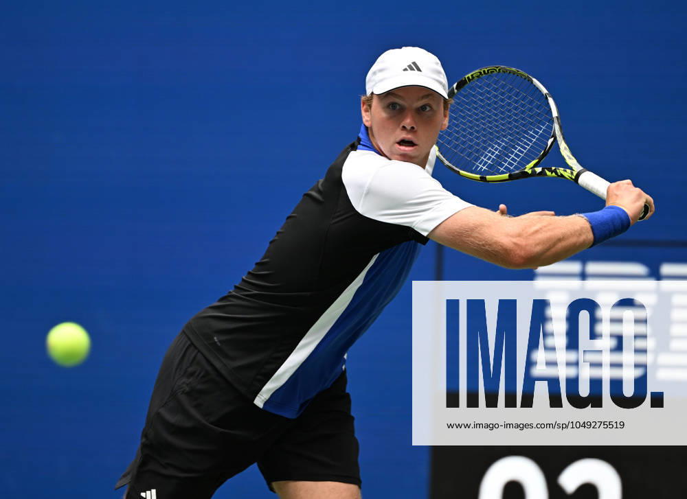 FLUSHING NY- AUGUST 29: Jannik Sinner Vs Alex Michelsen on Arthur Ashe Stadium at the USTA Billie Jean King National Tennis Center on August 29, 2024 in Flushing Queens.