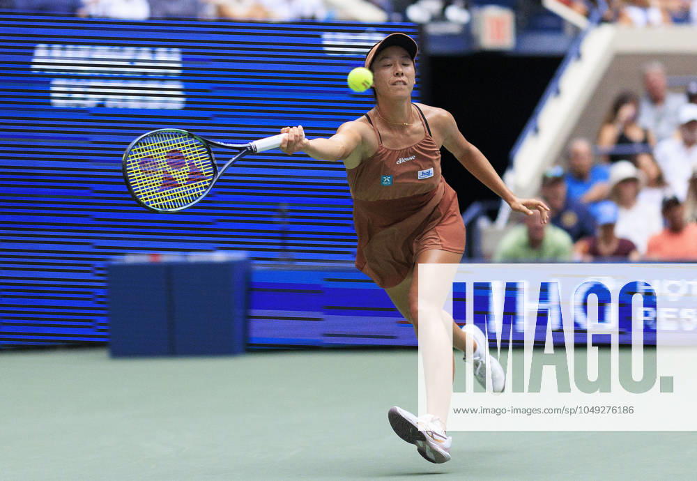 Ena Shibahara during Day 4 of her match against Iga Swiatek in the 2024 US Open held at the USTA Billie Jean King National Tennis Center on Thursday August 29, 2024 in the Flushing neighborhood of the Queens borough of New York City. JAVIER ROJAS PI Flushing Meadows USA - ZUMAp124 20240829_zaa_p124_088