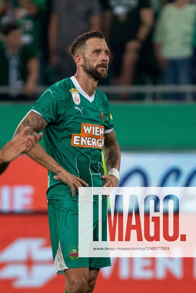 SOCCER - UEFA EL, Rapid vs Braga VIENNA,AUSTRIA,29.AUG.24 - SOCCER - UEFA Europa League, qualification, SK Rapid Wien vs Sporting Club de Braga. Image shows Guido Burgstaller (Rapid). GEPAxpictures xPhilippxBrem
