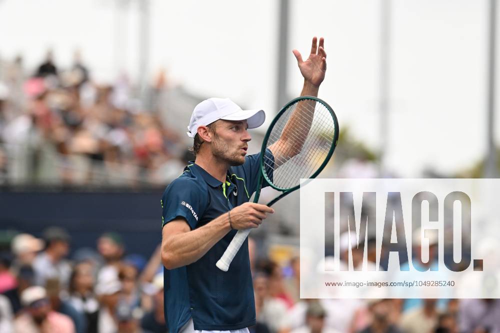 David Goffin of Belgium plays against Adrian Mannarino of France during the Men s Singles: Round 2 at the 2024 U.S. Open tennis tournament at USTA Billie Jean King National Tennis Center, New York, NY, August 29, 2024. (Photo by Anthony Behar Sipa USA) ANTHONYxBEHAR x0757900086stx