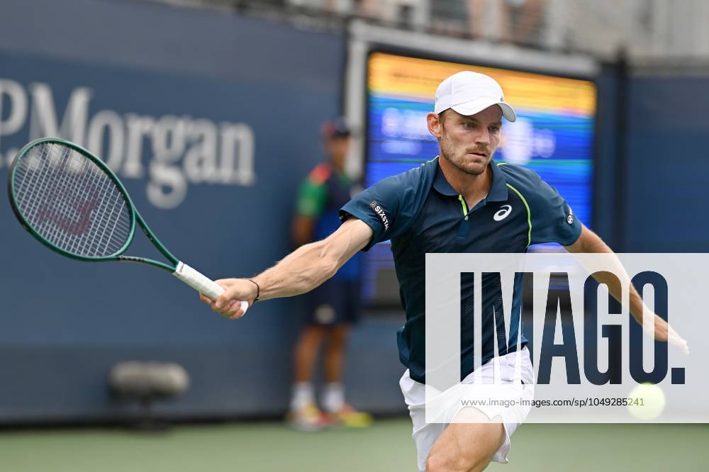 David Goffin of Belgium plays against Adrian Mannarino of France during the Men s Singles: Round 2 at the 2024 U.S. Open tennis tournament at USTA Billie Jean King National Tennis Center, New York, NY, August 29, 2024. (Photo by Anthony Behar Sipa USA) ANTHONYxBEHAR x0757900087stx