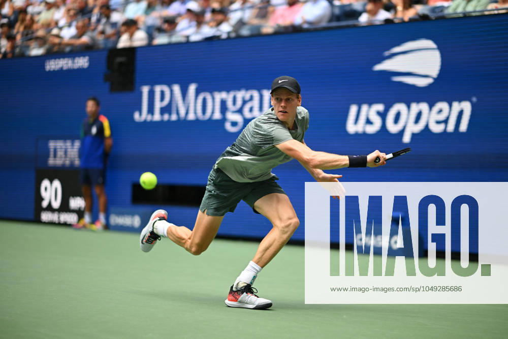 US Open - Second Round Jannik Sinner (ITA) during his second round match at the 2024 US Open at Billie Jean National Tennis Center in New York City, NY, USA, on August 29, 2024. Photo by Corinne Dubreuil ABACAPRESS.COM New York City NY United States