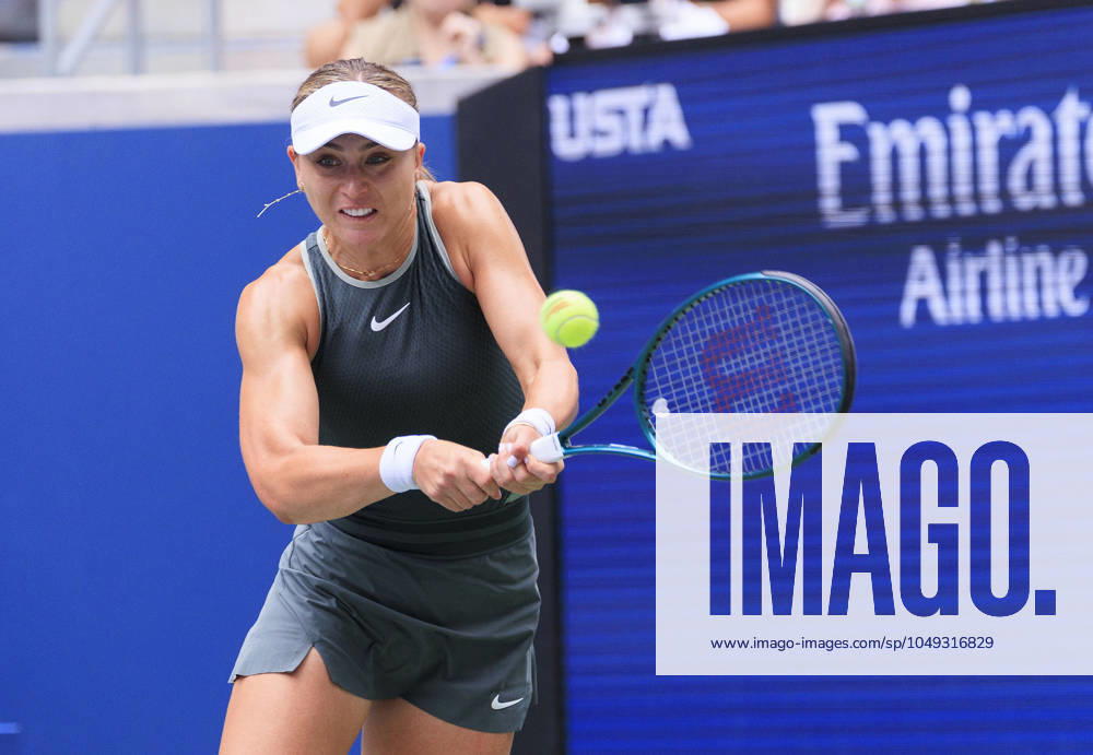 Paula Badosa during Day 5 of her match against Elena-Gabriela Ruse in the 2024 US Open held at the USTA Billie Jean King National Tennis Center on Friday August 30, 2024 in the Flushing neighborhood of the Queens borough of New York City. JAVIER ROJAS PI Flushing Meadows USA - ZUMAp124 20240830_zaa_p124_051