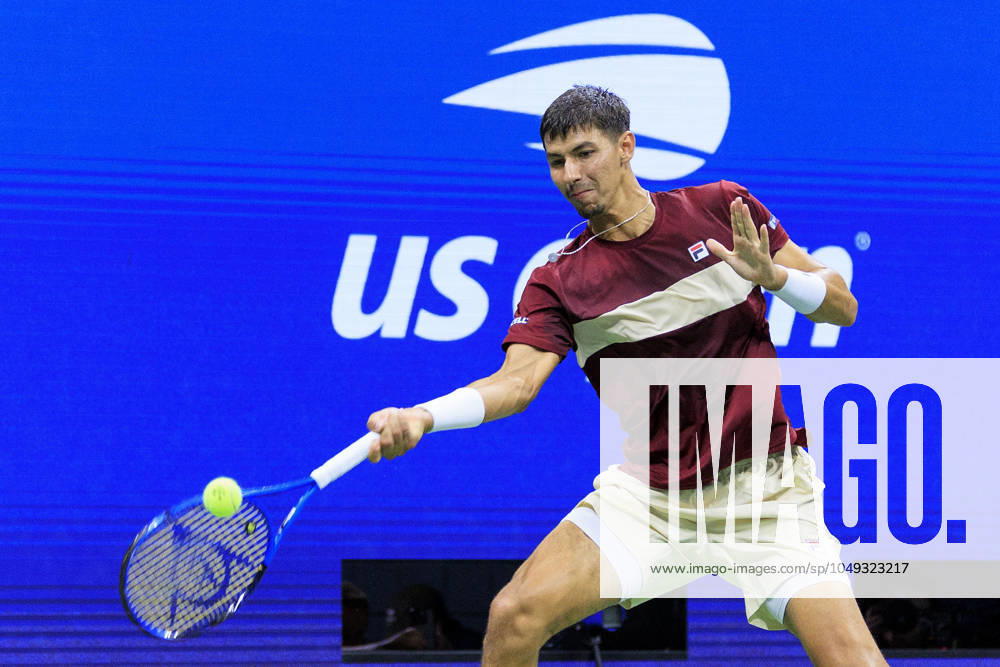 Alexei Popyrin during Day 5 of his match against Novak Djokovic in the 2024 US Open held at the USTA Billie Jean King National Tennis Center on Friday August 30, 2024 in the Flushing neighborhood of the Queens borough of New York City. JAVIER ROJAS PI Flushing Meadows USA - ZUMAp124 20240830_zaa_p124_185