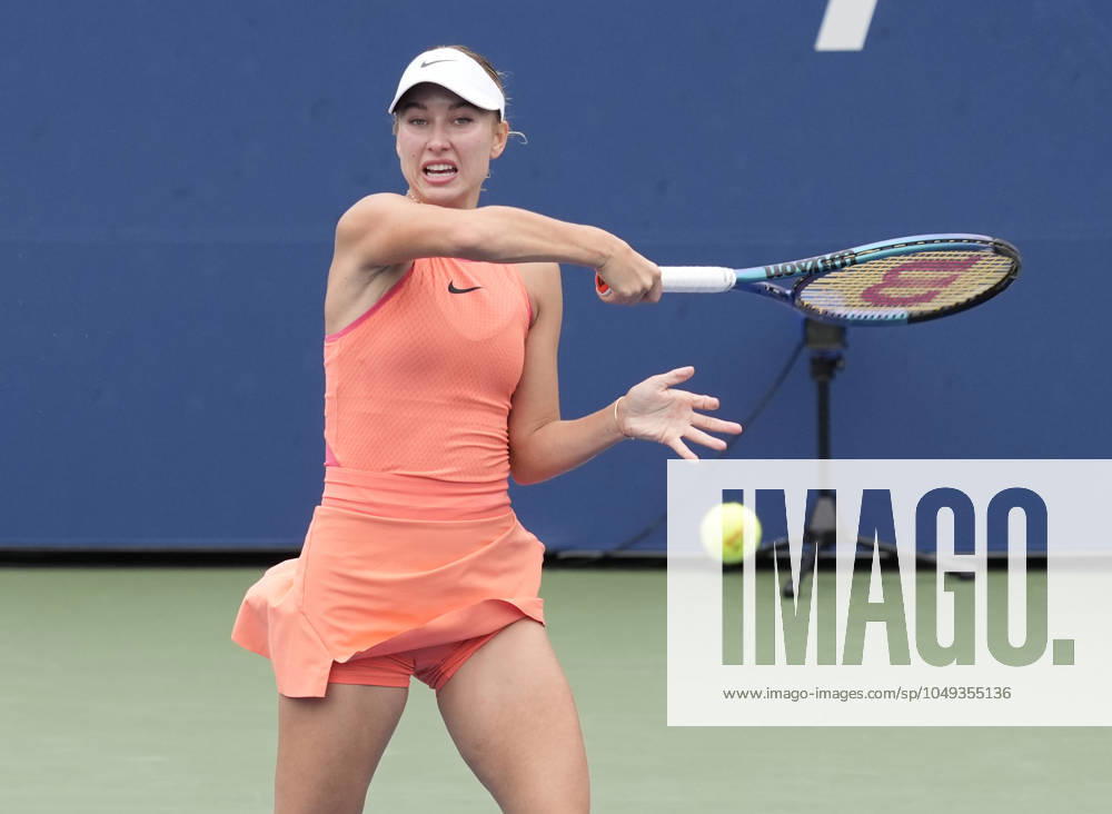 Anastasia Potapova loses to Karolina Muchova (CZE) 6-4, 6-2 at the US Open being played at Billie Jean King National Tennis Center in Flushing, Queens, NY, {USA} Ã‚ Cal Media Flushing, Queens USA - ZUMAc04_ 20240831_zma_c04_109