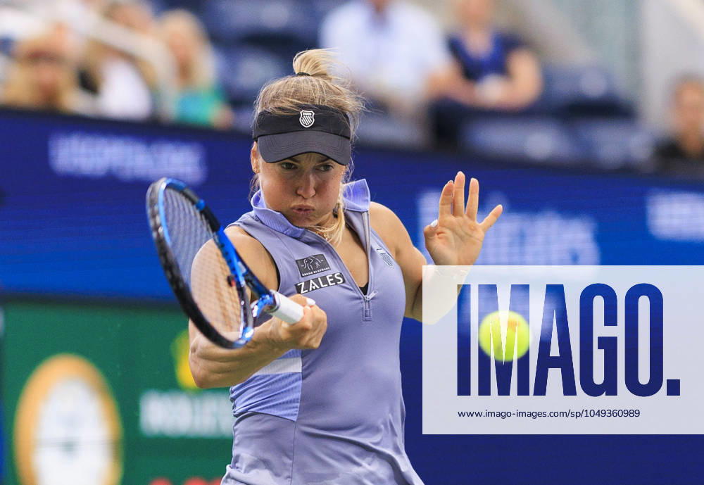 Yulia Putintseva hits a forehand during Day 6 of her match against Jasmine Paolini in the 2024 US Open held at the USTA Billie Jean King National Tennis Center on Saturday August 31, 2024 in the Flushing neighborhood of the Queens borough of New York City. JAVIER ROJAS PI Flushing Meadows USA - ZUMAp124 20240831_zaa_p124_038