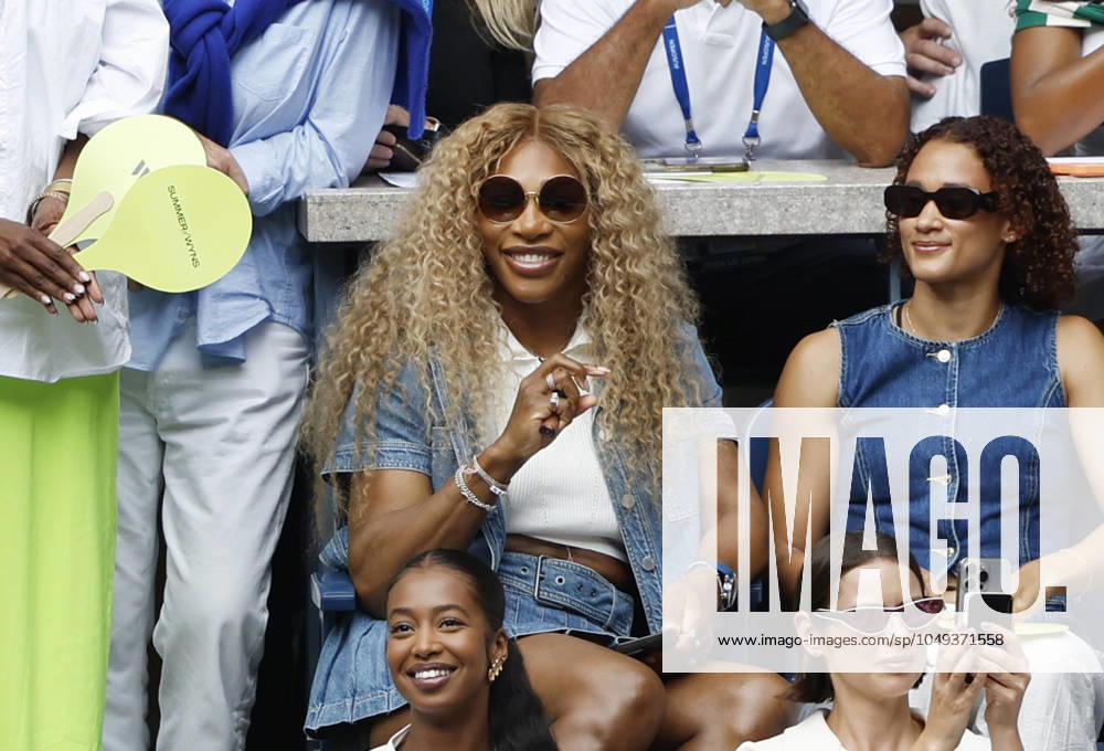 Serena Williams watches Jannik Sinner of Italy defeat Christopher O Connell of Australia in the third round in Arthur Ashe Stadium of the 2024 US Open Tennis Championships in at the USTA Billie Jean King National Tennis Center on Saturday, August 31, 2024 in New York City. NYP20240831106 JOHNxANGELILLO