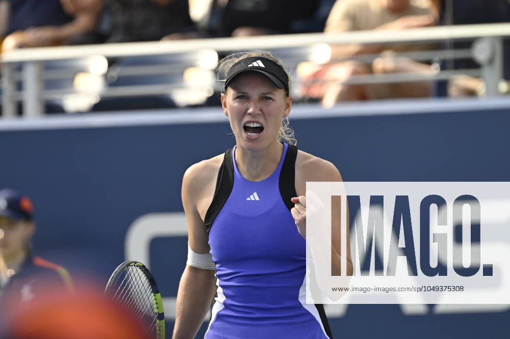 Tennis : Us Open 2024 - Caroline Wozniacki - Danemark Tennis :Us Open 2024 - Usa - 31 08 2024 ChrysleneCaillaud Panoramic