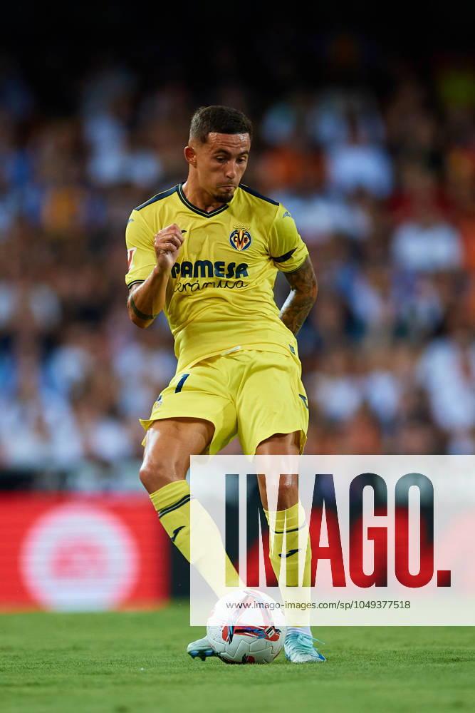 Valencia CF v Villarreal CF - LaLiga EA Sports Yeremy Pino of Villarreal CF is in action during the LaLiga EA Sports match between Valencia CF and Villarreal CF at Mestalla stadium in Valencia, Spain, on August 31, 2024. Valencia Spain