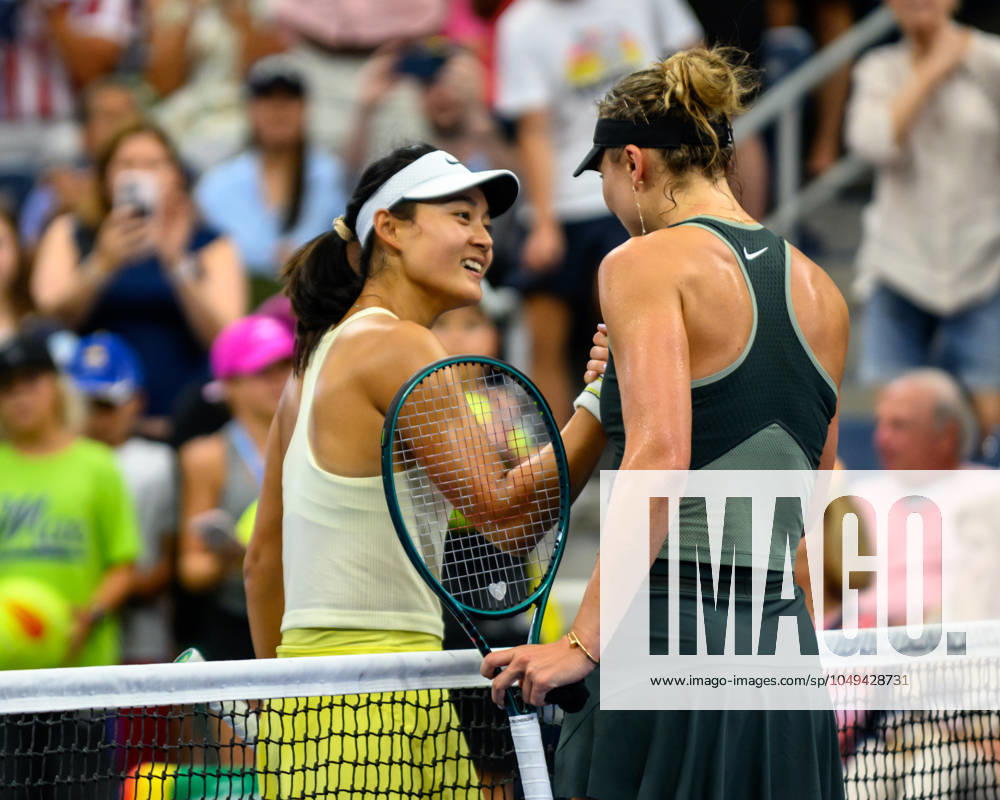 Paula Badosa (ESP) vs. Wafan Wang (CHN) during the 2024 US Open Tennis Championships at the USTA Billie Jean King National Tennis Center Featuring: Paula Badosa, Wafan Wang Where: Queens, New York, United States When: 01 Sep 2024 Credit: David Lobel INSTARimages . NOT FOR USE BY NEWSPAPERS BASED IN THE UK.