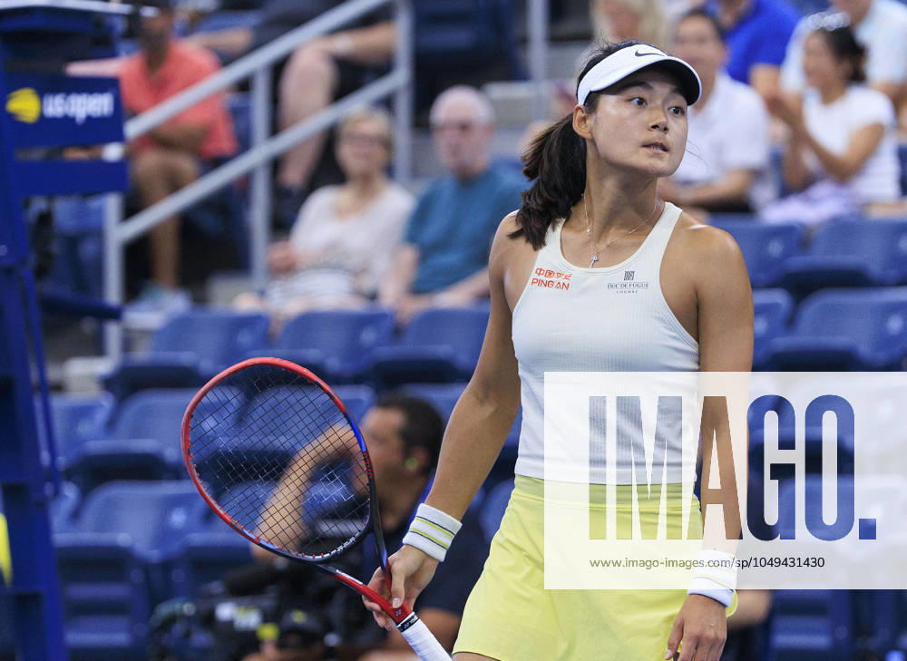 Yafan Wang during Day 7 of her match against Paula Badosa in the 2024 US Open held at the USTA Billie Jean King National Tennis Center on Sunday September 1, 2024 in the Flushing neighborhood of the Queens borough of New York City. JAVIER ROJAS PI Flushing Meadows USA - ZUMAp124 20240901_zaa_p124_012