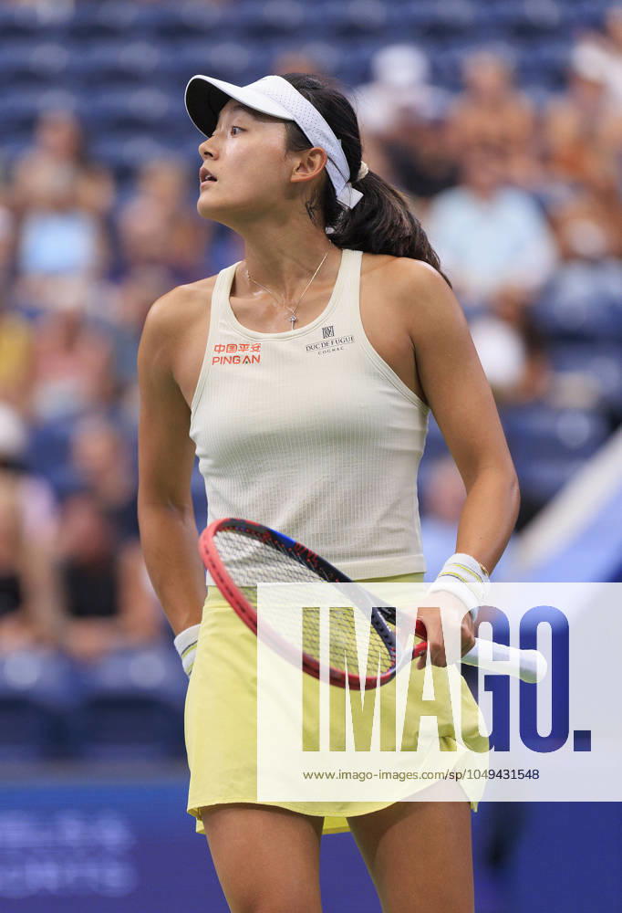 Yafan Wang during Day 7 of her match against Paula Badosa in the 2024 US Open held at the USTA Billie Jean King National Tennis Center on Sunday September 1, 2024 in the Flushing neighborhood of the Queens borough of New York City. JAVIER ROJAS PI Flushing Meadows USA - ZUMAp124 20240901_zaa_p124_028