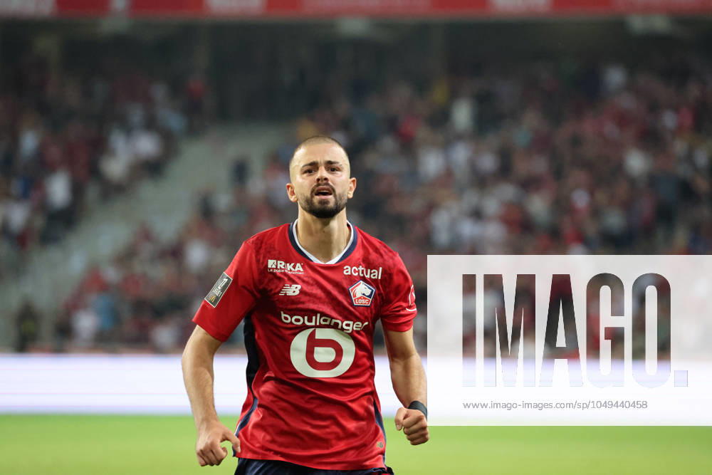 Joie de Edon ZHEGROVA (LOSC Lille) après son but lors du match LOSC Lille vs Paris Saint-Germain, Ligue 1, Decathlon Arena stade Pierre Mauroy, le 1 septembre 2024 FOOTBALL : LOSC Lille vs Paris Saint-Germain - Ligue 1 01 09 2024 LaurentSanson Panoramic
