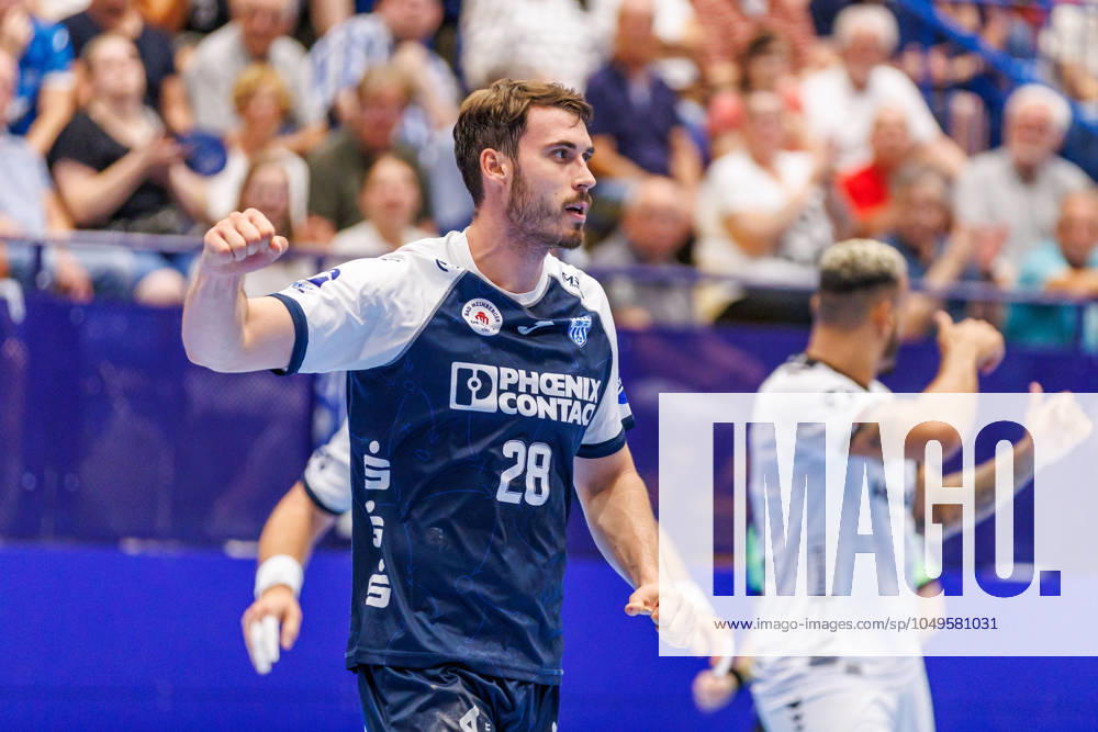 Hendrik Wagner TBV Lemgo Lippe, 28 cheers GER, TBV Lemgo Lippe vs MT Melsungen, Handball, 1 Bundesliga, 1 Matchday, Season 2024 2025, 05 09 2024 GER, TBV Lemgo Lippe vs MT Melsungen, Handball, 1 Bundesliga, 1 Matchday, Season 2024 2025, 05 09 2024 Lemgo