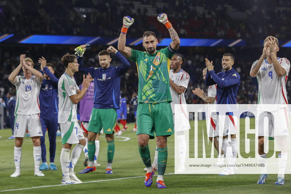 Gianluigi DONNARUMMA (GK) of ITALY in action during the UEFA Nationâ€⠢s League match between France and Italy at the Parc des Princes Stadium - on September 6 2024.Paris - France Paris France - ZUMAb253 20240906_zsp_b253_009
