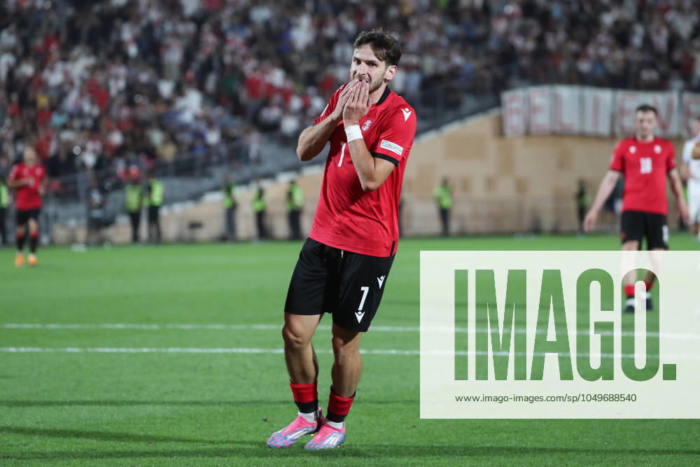 Khvicha Kvaratskhelia of Georgia during the UEFA Nations League match between Georgia and Czech Republic at the Mikheil Meskhi Stadium on September 7, 2024 in Tbilisi, Georgia. Tbilisi Mikheil Meskhi Stadium, Ilia Chavchavadze Avenue, Zemo Vake, Vake, Vake District, Tbilisi, 1062, Georgia Georgia