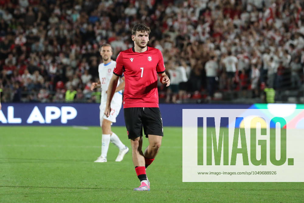 Khvicha Kvaratskhelia of Georgia during the UEFA Nations League match between Georgia and Czech Republic at the Mikheil Meskhi Stadium on September 7, 2024 in Tbilisi, Georgia. Tbilisi Mikheil Meskhi Stadium, Ilia Chavchavadze Avenue, Zemo Vake, Vake, Vake District, Tbilisi, 1062, Georgia Georgia