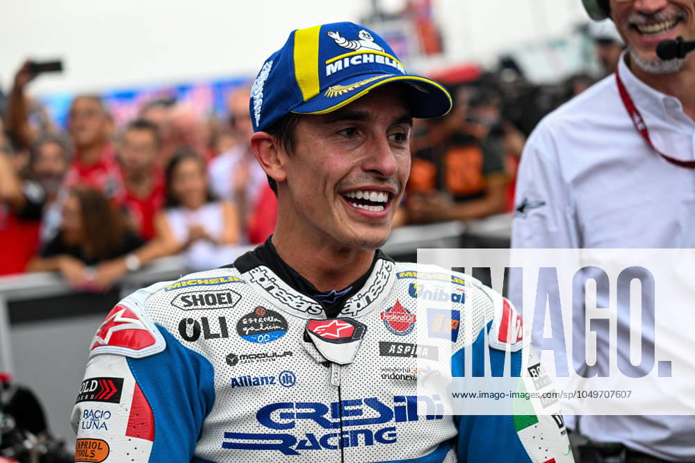 - MotoGP - GP15 - Gran Premio Red Bull di San Marino e della Riviera di Rimini - Race Francesco Bagnaia Italian Ducati Lenovo Team Ducati celebrates the first place of the Gran Premio Red Bull di San Marino e della Riviera di Rimini Race during GP15 - Gran Premio Red Bull di San Marino e della Riviera di Rimini - Race, MotoGP World Championship, WM, Weltmeisterschaft in Misano Adriatico, Italy, September 08 2024 Misano Adriatico Italy