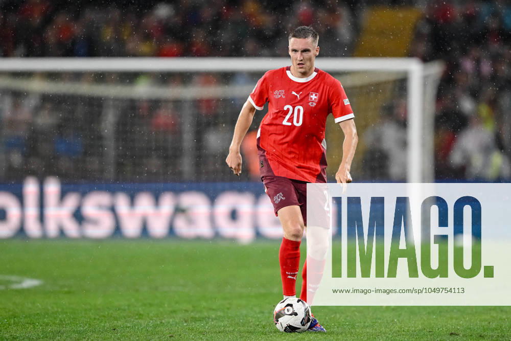 Michel Aebischer Switzerland controls the ball during the UEFA Nations League 2024 2025 League A Group 4 match between Switzerland and Spain at Stade de Geneve on September 8, 2024 in Geneva, Switzerland Defodi 541 SFVESP240908 112 Defodi-541