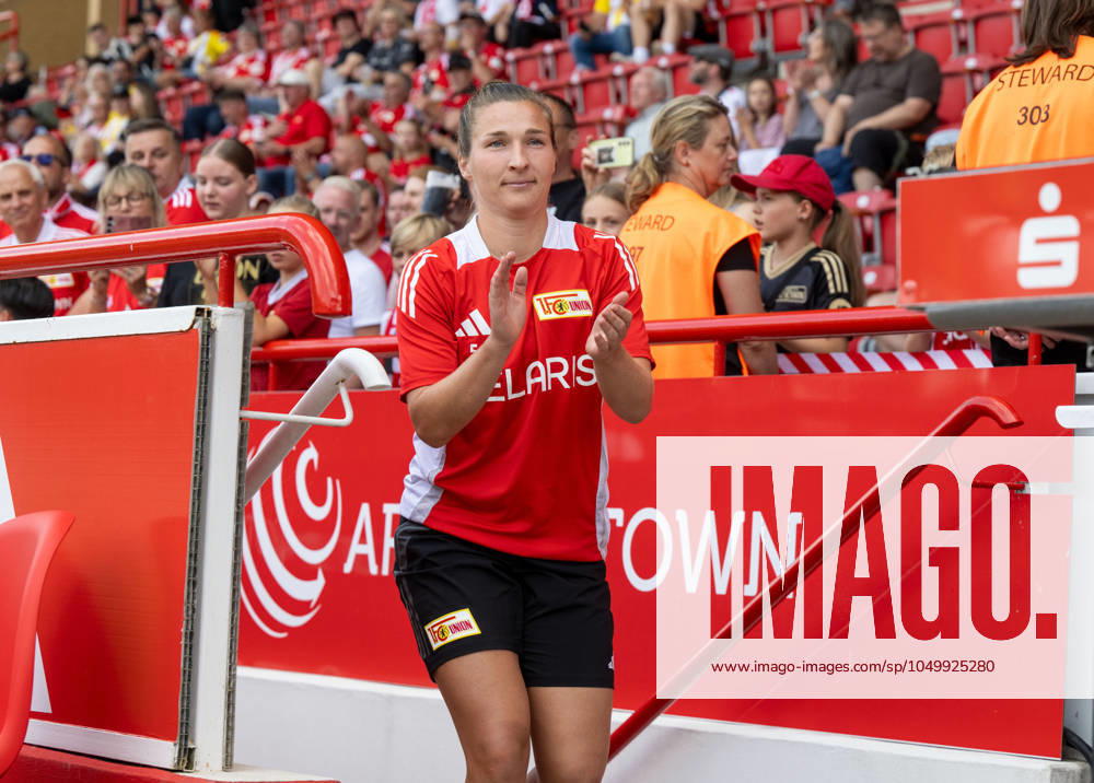 Soccer, Women, Test match, Season 2024 2025, 1 FC Union Berlin SV Werder Bremen, Katja Orschmann 1 Women 1 FC Union at the team presentation, 03 08 2024,
