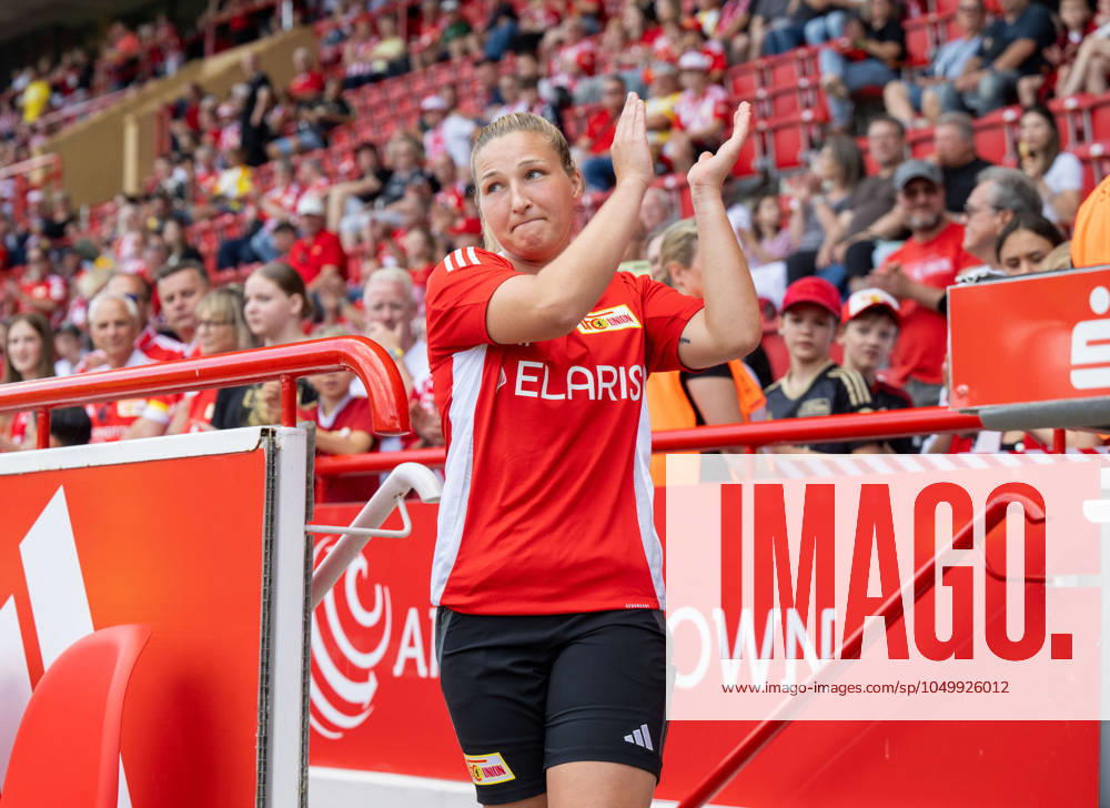 Soccer, Women, Test match, Season 2024 2025, 1 FC Union Berlin SV Werder Bremen, Dina Orschmann 1 Women 1 FC Union at the team presentation, 03 08 2024,