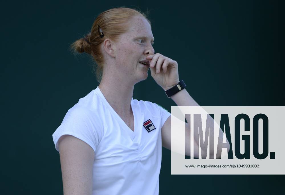 The Championships Wimbledon 2017 - Day Two LONDON, UNITED KINGDOM - JULY 04 : Alison Van Uytvanck of Belgium pictured during her first match at the championships Wimbledon 2017 vs Ekaterina Makanrova (RUS) on July 04, 2017 in London, United Kingdom , 4 07 2017 London United Kingdom