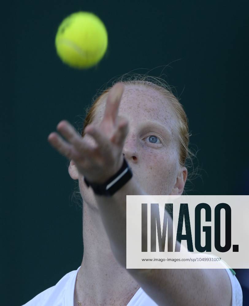 The Championships Wimbledon 2017 - Day Two LONDON, UNITED KINGDOM - JULY 04 : Alison Van Uytvanck of Belgium pictured during her first match at the championships Wimbledon 2017 vs Ekaterina Makanrova (RUS) on July 04, 2017 in London, United Kingdom , 4 07 2017 London United Kingdom