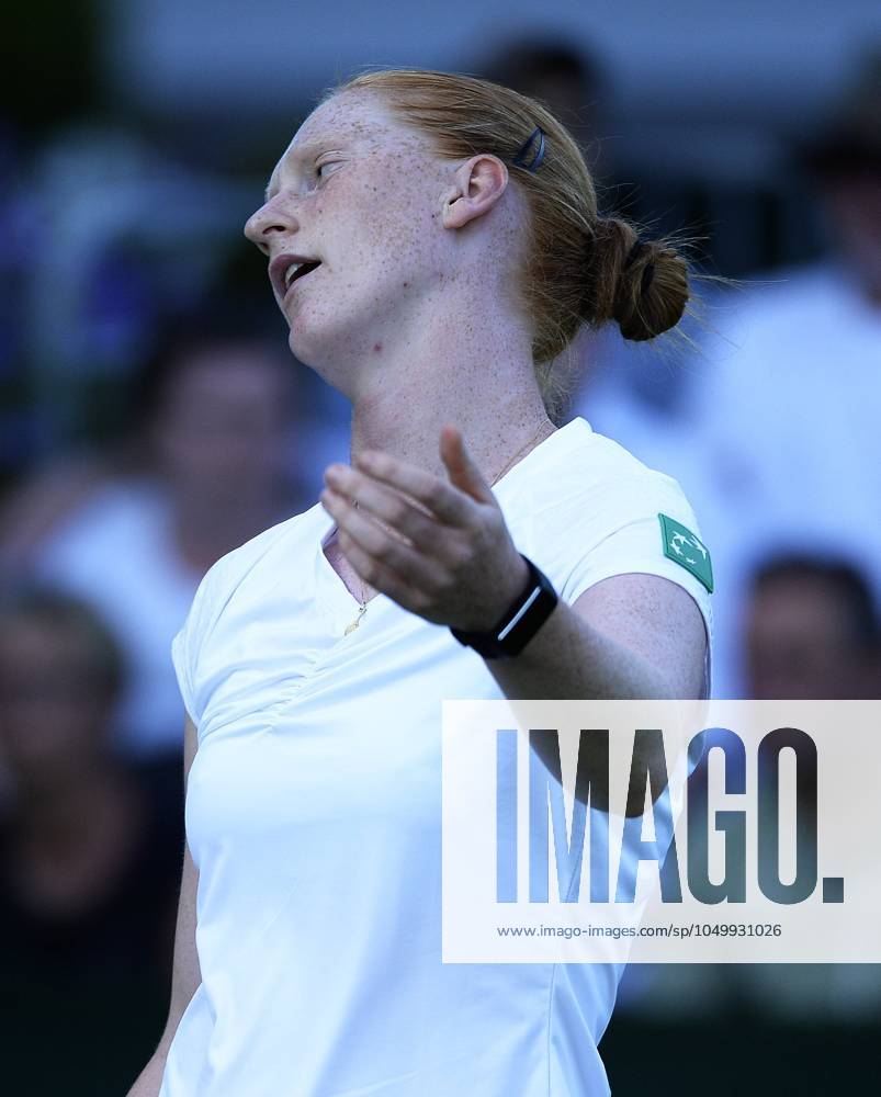 The Championships Wimbledon 2017 - Day Two LONDON, UNITED KINGDOM - JULY 04 : Alison Van Uytvanck of Belgium pictured during her first match at the championships Wimbledon 2017 vs Ekaterina Makanrova (RUS) on July 04, 2017 in London, United Kingdom , 4 07 2017 London United Kingdom