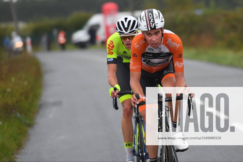 Paris Tours 2017 Cycling Race TOURS, FRANCE - OCTOBER 8 : NAESEN Lawrence (BEL) Rider of WB Veranclassic AquaProtect, VAN GOETHEM Brian (NED) Rider of Roompot - Nederlandse Loterij during the 111th edition of the Paris-Tours cycling race with start in Brou and finish in Tours on October 08, 2017 in Tours, France, 8 10 2017 Tours FRANCE
