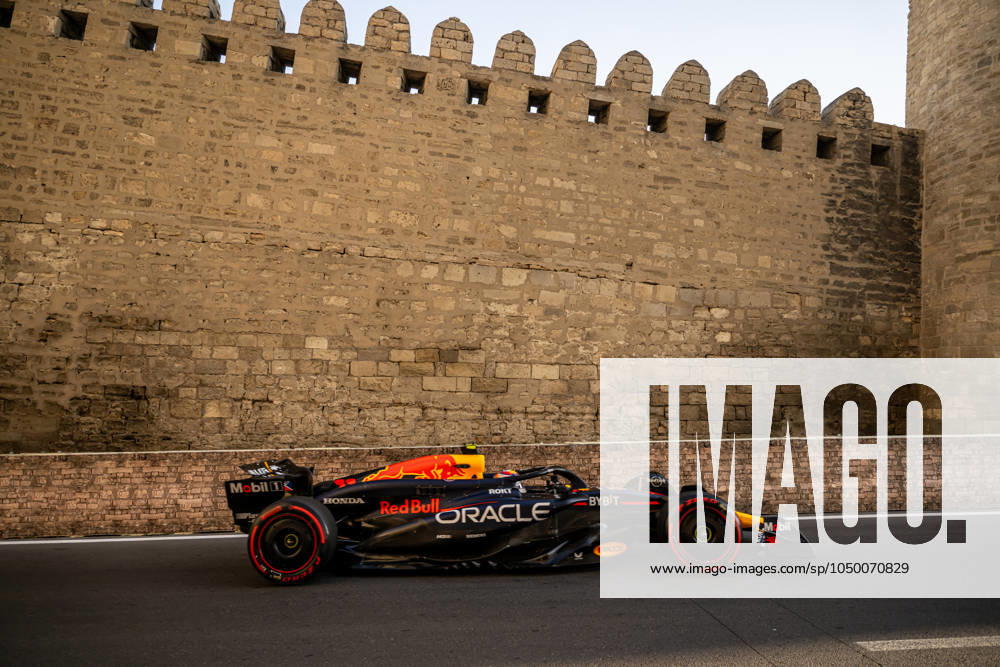 BAKU, AZERBAIJAN: Sergio Perez, racing for the Red Bull Racing team during the 2024 Formula 1 Azerbaijan Grand Prix at the Baku City Circuit in Baku, Azerbaijan