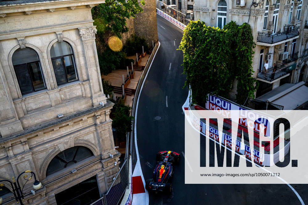 BAKU, AZERBAIJAN: Sergio Perez, racing for the Red Bull Racing team during the 2024 Formula 1 Azerbaijan Grand Prix at the Baku City Circuit in Baku, Azerbaijan