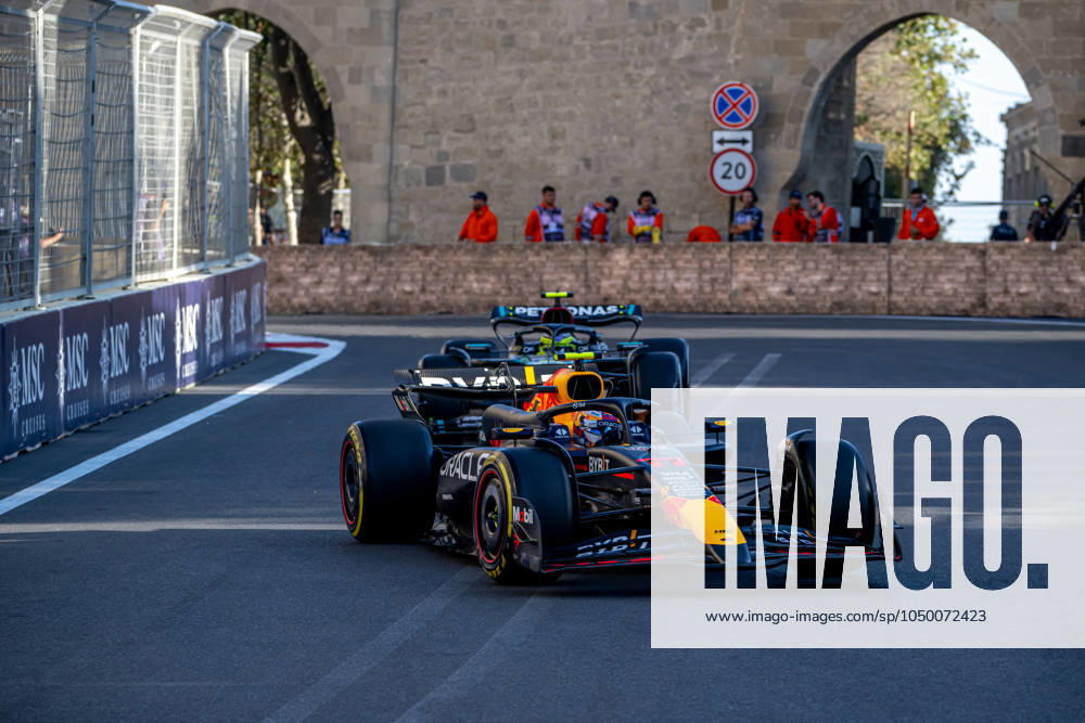 BAKU, AZERBAIJAN: Sergio Perez, racing for the Red Bull Racing team during the 2024 Formula 1 Azerbaijan Grand Prix at the Baku City Circuit in Baku, Azerbaijan