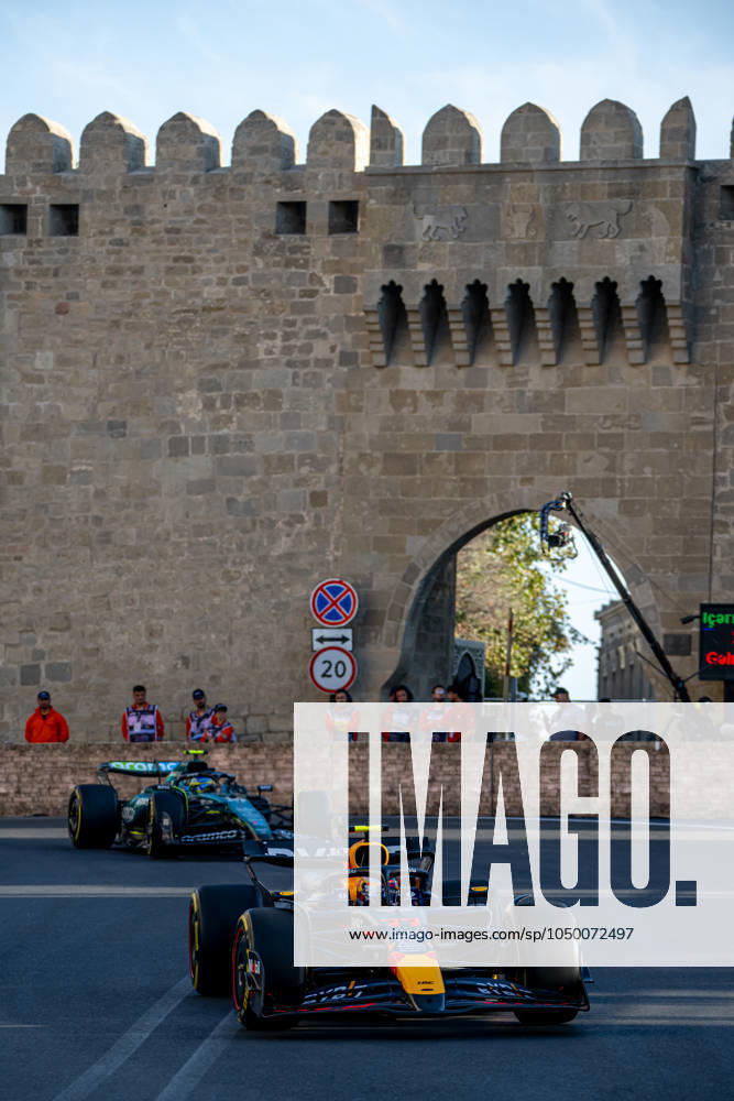 BAKU, AZERBAIJAN: Sergio Perez, racing for the Red Bull Racing team during the 2024 Formula 1 Azerbaijan Grand Prix at the Baku City Circuit in Baku, Azerbaijan