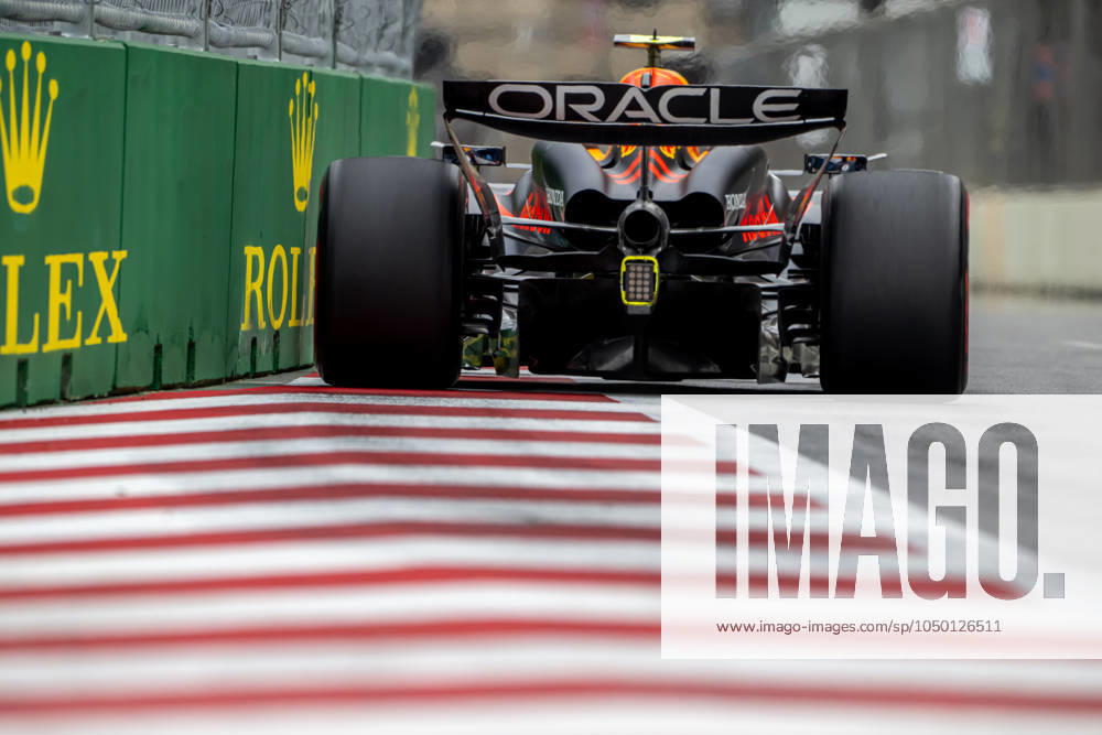 BAKU, AZERBAIJAN: Sergio Perez, racing for the Red Bull Racing team during the 2024 Formula 1 Azerbaijan Grand Prix at the Baku City Circuit in Baku, Azerbaijan