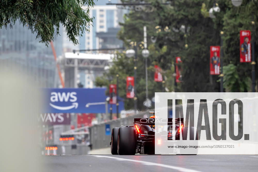 BAKU, AZERBAIJAN: Sergio Perez, racing for the Red Bull Racing team during the 2024 Formula 1 Azerbaijan Grand Prix at the Baku City Circuit in Baku, Azerbaijan