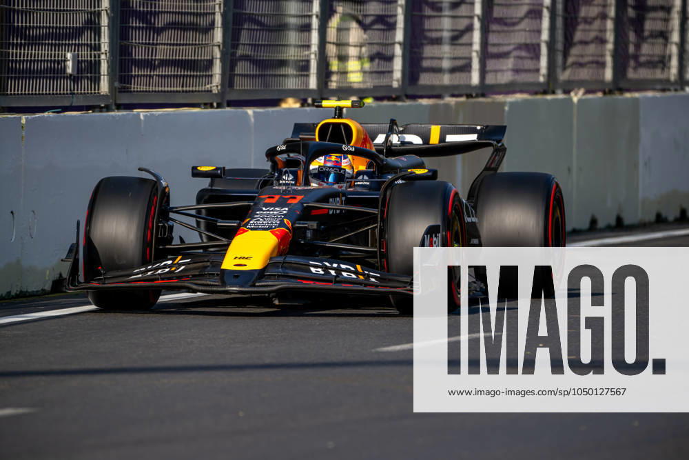 BAKU, AZERBAIJAN: Sergio Perez, racing for the Red Bull Racing team during the 2024 Formula 1 Azerbaijan Grand Prix at the Baku City Circuit in Baku, Azerbaijan