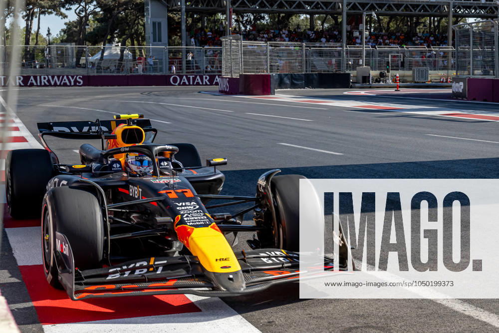 BAKU, AZERBAIJAN: Sergio Perez, racing for the Red Bull Racing team during the 2024 Formula 1 Azerbaijan Grand Prix at the Baku City Circuit in Baku, Azerbaijan