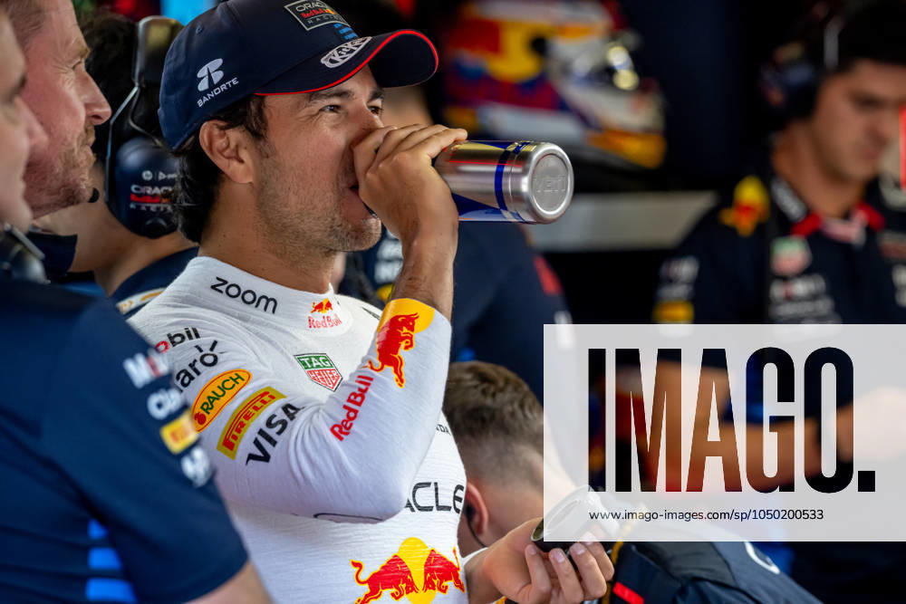 BAKU, AZERBAIJAN: Sergio Perez, racing for the Red Bull Racing team during the 2024 Formula 1 Azerbaijan Grand Prix at the Baku City Circuit in Baku, Azerbaijan