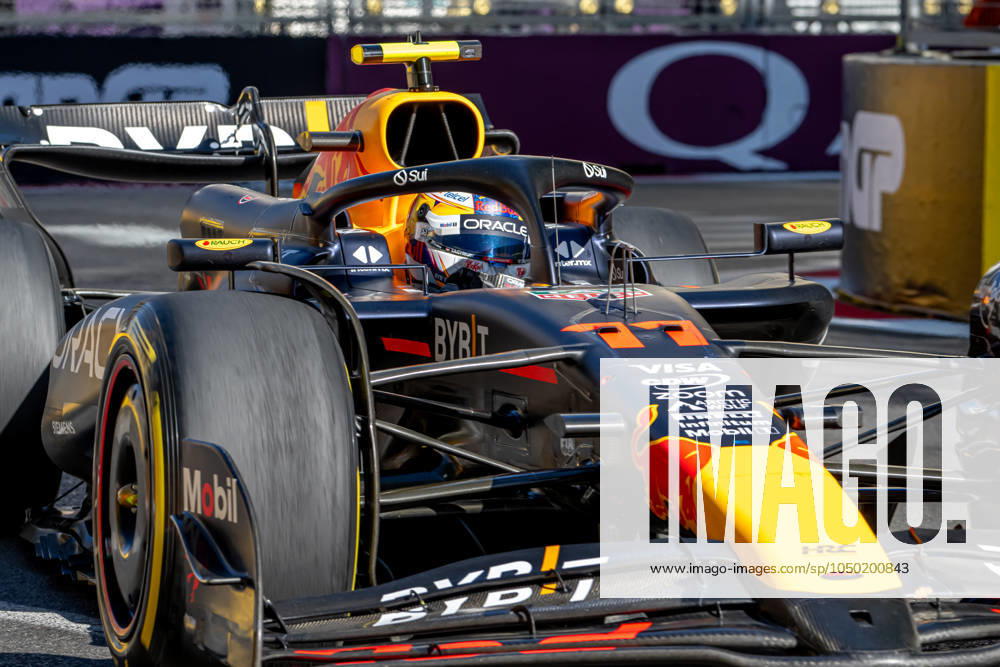 BAKU, AZERBAIJAN: Sergio Perez, racing for the Red Bull Racing team during the 2024 Formula 1 Azerbaijan Grand Prix at the Baku City Circuit in Baku, Azerbaijan