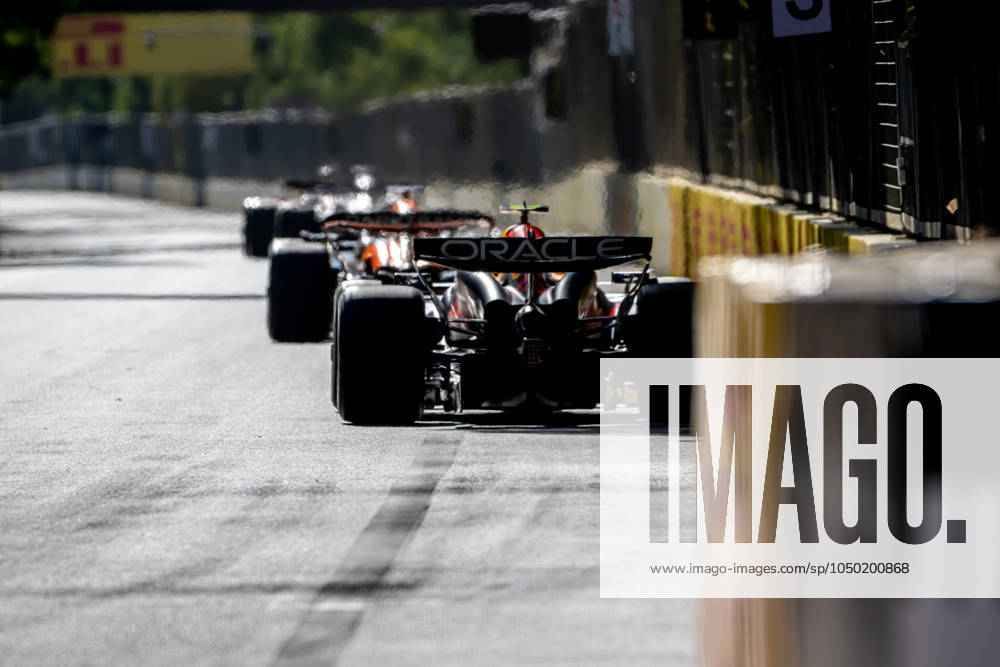 BAKU, AZERBAIJAN: Sergio Perez, racing for the Red Bull Racing team during the 2024 Formula 1 Azerbaijan Grand Prix at the Baku City Circuit in Baku, Azerbaijan
